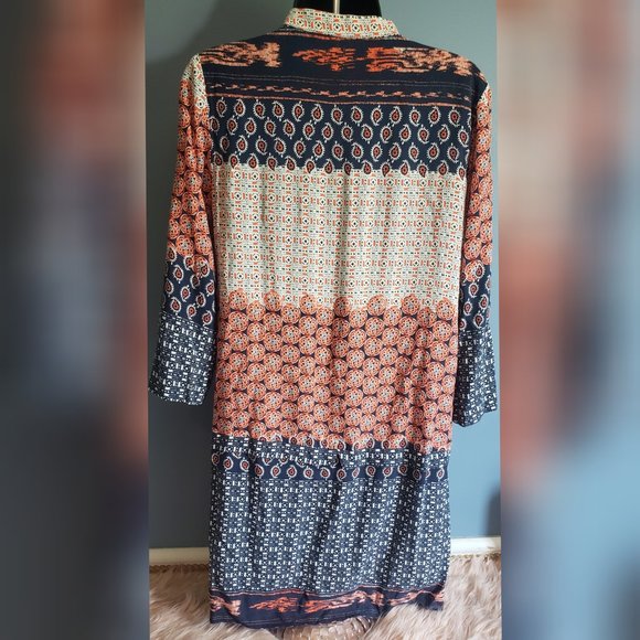 ZARA BASIC V-NECK BOHO DRESS - Picture 2 of 4